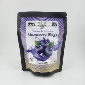 Weed gummies in blueberry rings